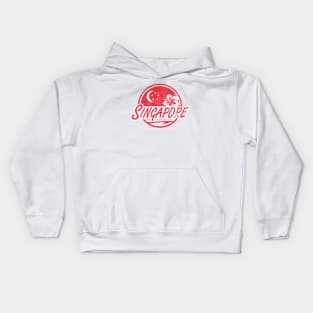 Singapore (distressed) Kids Hoodie